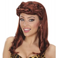 $D PELUCA CHICA PIN UP CASTAÑA