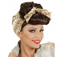 PELUCA CASTAÑA ROCKABILLY PIN UP MOÑO