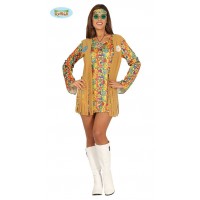 DISFRAZ T-M HIPPIE CHALECO FLECO