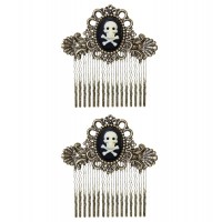 PEINETAS CAMAFEO CALAVERA PIRATA