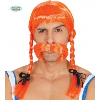    PELUCA TRENZAS NARANJA