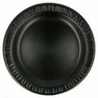 $D   125/U PLATO FOAM NEGRO 23CM