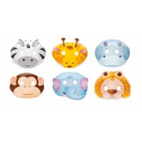 6 CARETAS CARTON ANIMALES SURT.