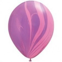25 GLOBOS 11" LATEX MARMOL ROSA/LILA