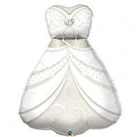 $D GLOBO 38" FOIL  VESTIDO NOVIA BODA
