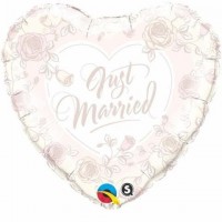 $D GLOBO 18" FOIL  CORAZON JUST MARRIE