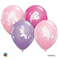 25 GLOBOS 11" LATEX PRINCESAS COL.SUR.