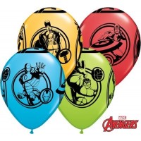 25 GLOBOS 11" LATEX VENGADORES COL.SUR.