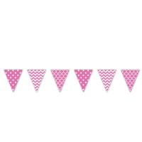 BANDERIN TRIANGULO SURTIDO ROSA 3,65MT
