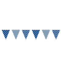 BANDERIN TRIANGULO SURTIDO AZUL 3,65MT