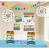 KIT 8PZA DECORACION CUMPLEAÑOS PERSONALI