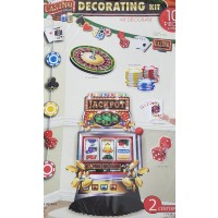 KIT 10PZAS DECORACION CASINO