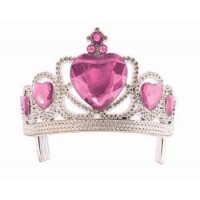 TIARA PRINCESA PIEDRAS ROSA