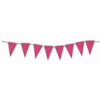   BANDERIN TRIANG ROSA GLITTER 2,13M
