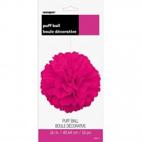  BOLA POMPON ROSA NEON 40,64CM