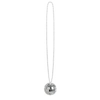   COLLAR BOLA DISCO PLATA