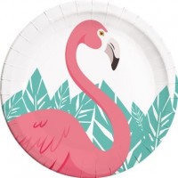   8 PLATOS FLAMINGO 23CM