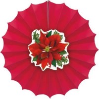  COLGANTE ABANICO PONSETIA ROJA