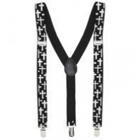 TIRANTES NEGRO CRUCES BLANCAS