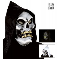 MASCARA CALAVERA CAPUCHA OJOS FLUOR