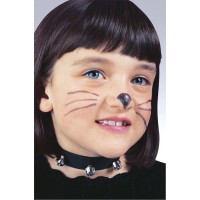 COLLAR NEGRO DE GATO C/CASCABELES