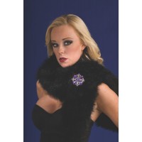 BROCHE GOTICO PIEDRAS PURPURA