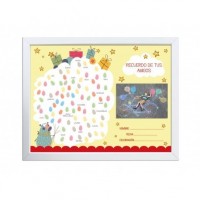 MARCO HUELLAS CUMPLEAÑOS NIÑO 43X33CM