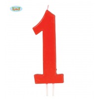    BLISTER VELA ROJA N1 12CM