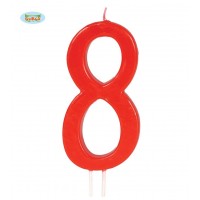    BLISTER VELA ROJA N8 12CM