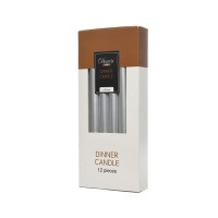 $D CAJA 12/U VELA LISA PLATA 25CM