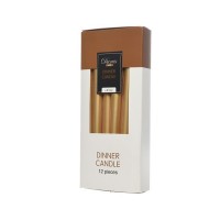 $ D    CAJA 12/U VELA LISA ORO 25CM