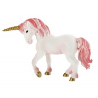 FIGURA TARTA UNICORNIO ROSA DORADO 12C