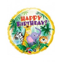 GLOBO 18" FOIL BDAY JUNGLA