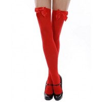 MEDIAS ADULTO T-UNICA ROJA LAZO ROJO