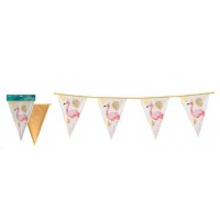  BANDERIN TRIANGULO FLAMINGO ORO 4MT