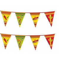 BANDERIN TRIANGULO FIESTA MEXICO 6MT
