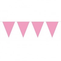   MINI BANDERIN TRIANGULO ROSA 3MT