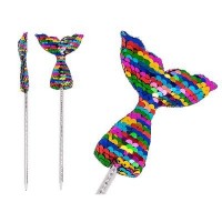 BOLIGRAFO LENTEJUELA ARCO IRIS 26CM
