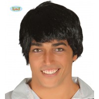 PELUCA ADULTO HOMBRE NEGRA
