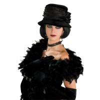   SOMBRERO NEGRO TERCIOPELO AÑOS 50