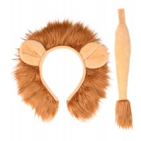 SET DIADEMA Y COLA LEON