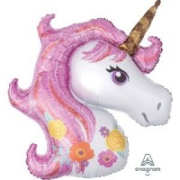   GLOBO 35" FOIL CABEZA UNICORNIO