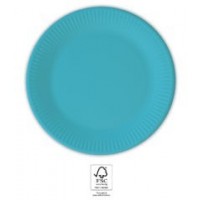   8 PLATOS CARTON AZUL 19,5CM