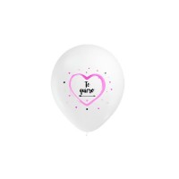 8 GLOBOS BLANCO TE QUIERO
