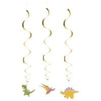   3 TIRAS ESPIRAL SILUETA DINO
