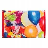 $D  BANDERA IMAGEN DE PAYASO 60X90CM