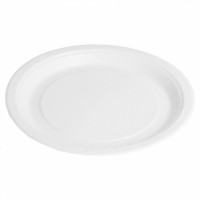   50 PLATO CARTON BIO-LAC BLANCO 22CM