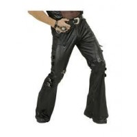   PANTALON CUERO NEGRO ROCK T-XL