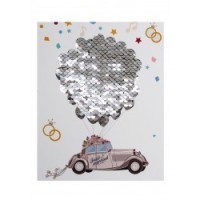 TARJETA LENTEJUELAS BODA  