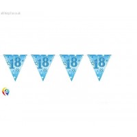   BANDERIN FELIZ 18 AÑOS AZUL